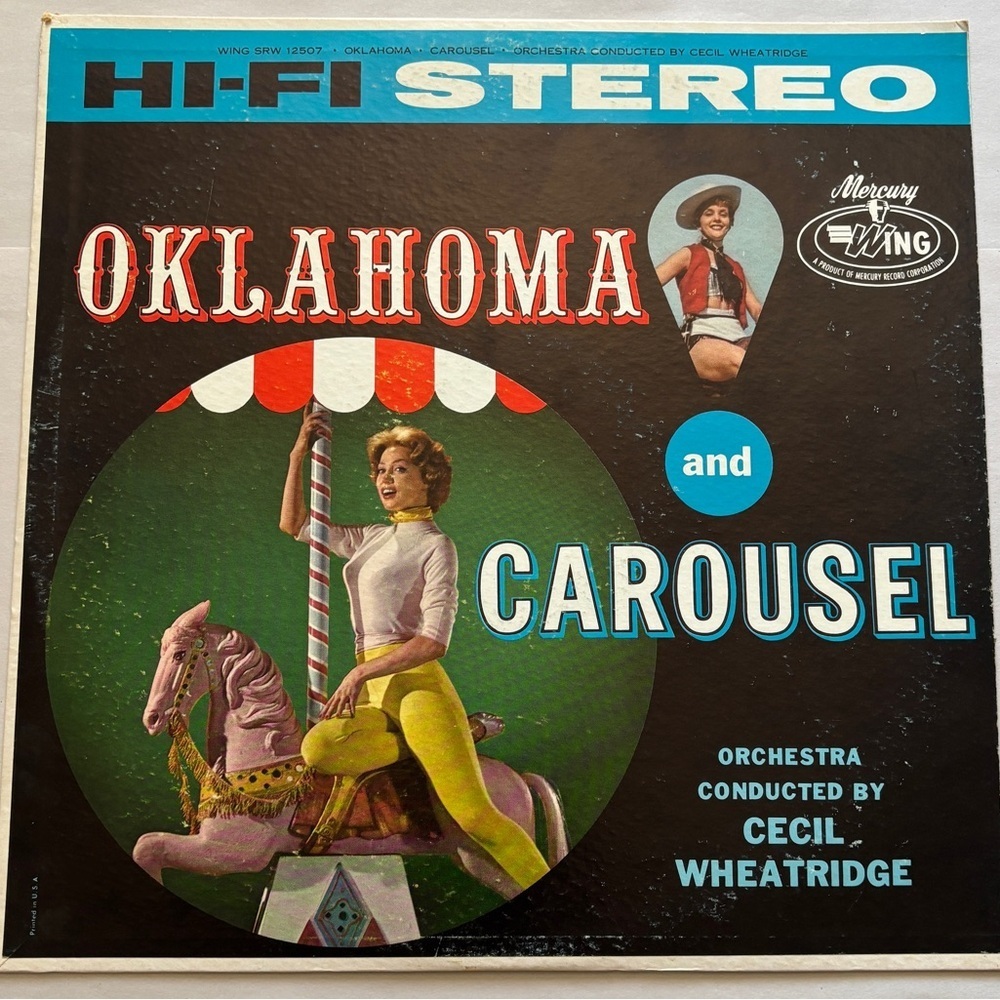Rare Vintage RODGERS & HAMMERSTEIN: oklahoma & carousel Wing Records 12" LP 33 R